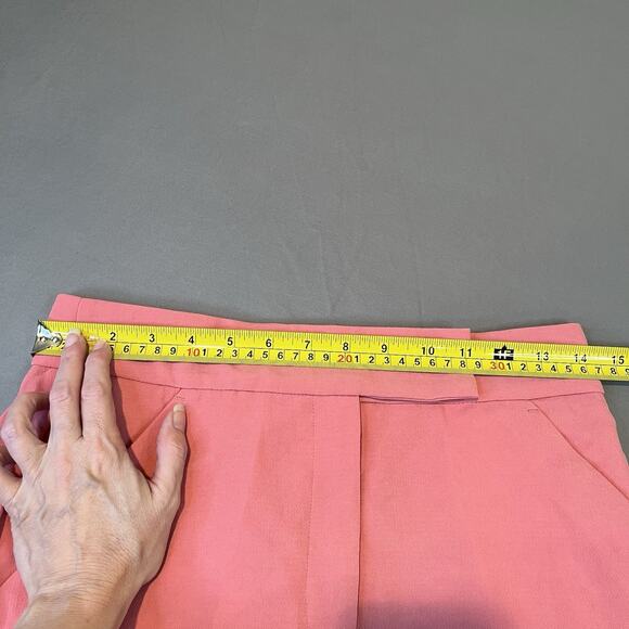 EXPRESS Flare Trouser Super High Rise Size 6R Salmon Pink pants 70’s Flare - Picture 4 of 10